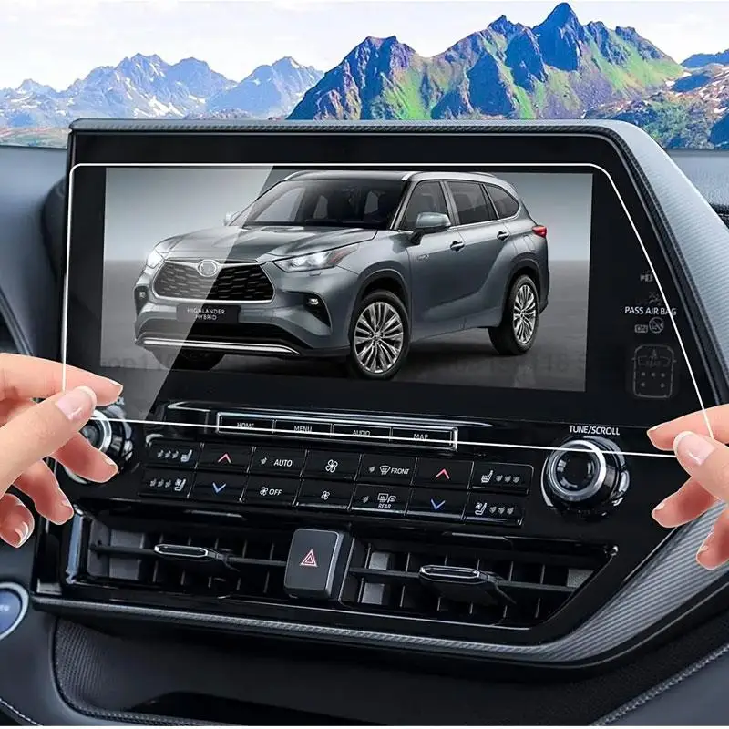 

Закаленное стекло для защиты экрана, Стайлинг автомобиля, пленка для Toyota Highlander 2020, 2021, 2022, 12,3 дюйма, автомобильный gps-навигатор с защитой от царапин