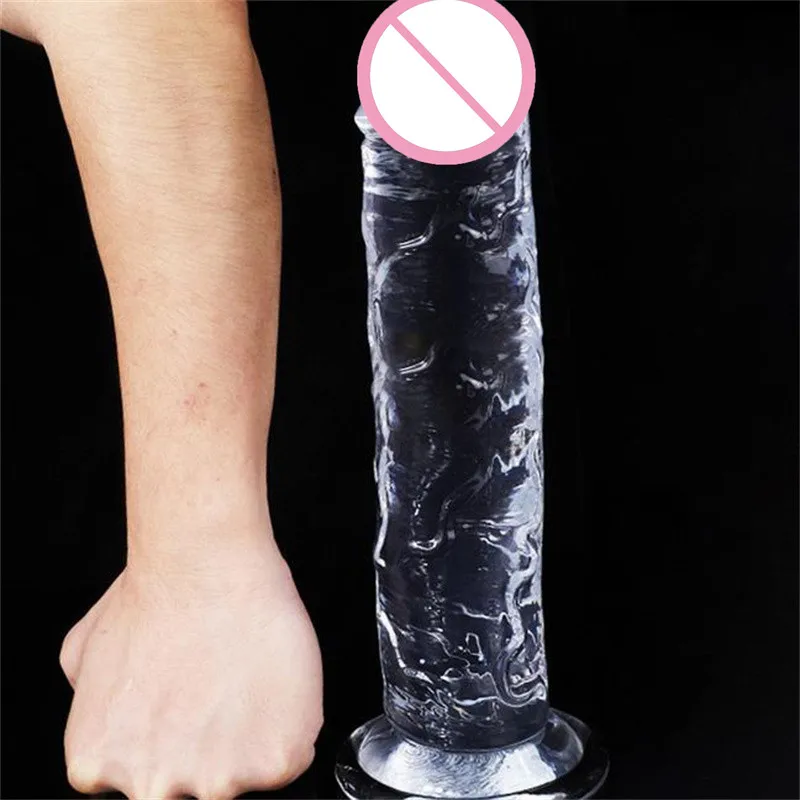 1PC 25cm Sex Toys For Women Men Jelly Realistic Dildos Super Strong Suction Cup Artificial Penis G-spot Simulation 2#
