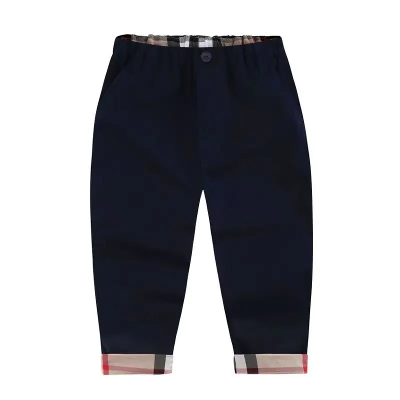 Kids Boys Casual Pants Autumn/Winter Cotton Midsize Boys Fashion Versatile Checker Pants Trend Chilrens Trousers boys pants