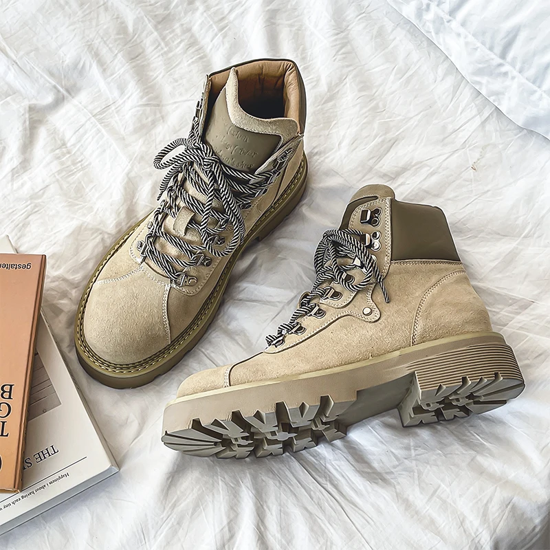 

Мужские походные рабочие ботинки, нескользящая легкая водонепроницаемая обувь для тренировок на открытом воздухе, Военные боевые и тактические дышащие ботинки для пустыни