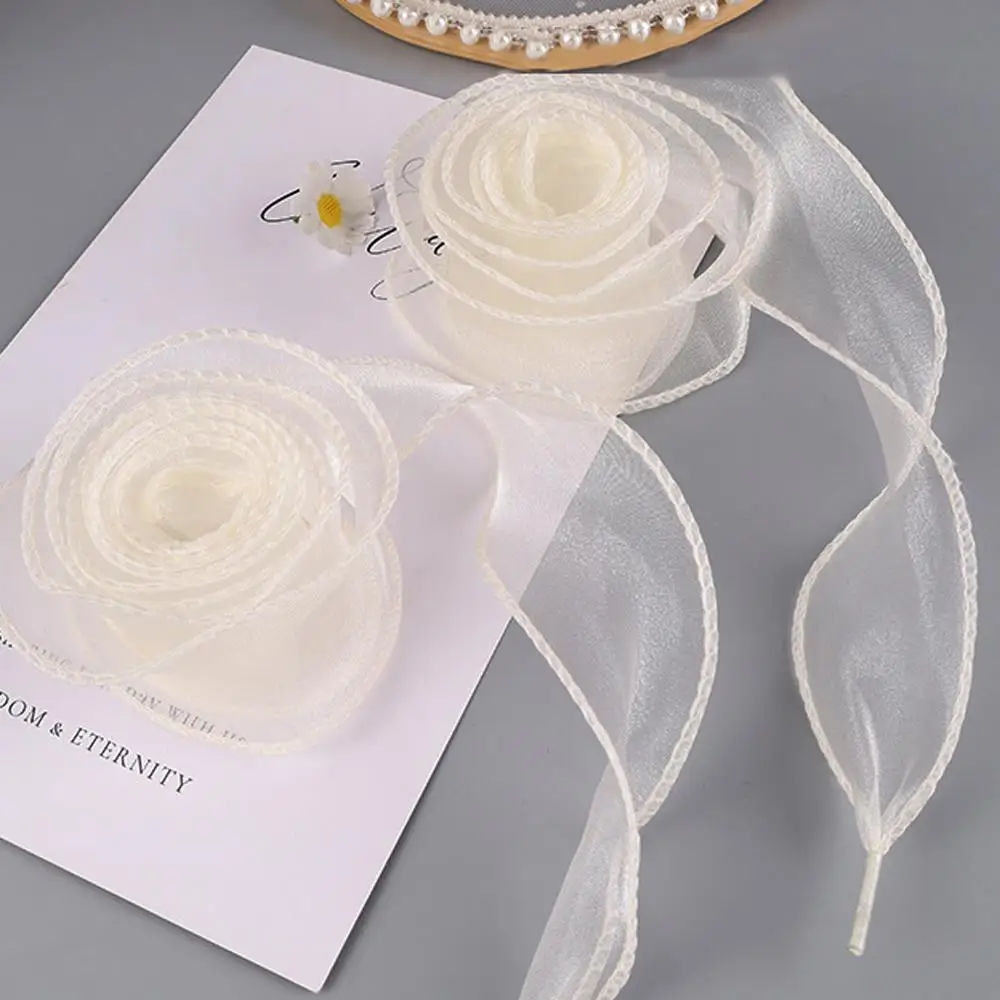About 4cm Wide Wave Chiffen Yarn Bow Laces Sneaker Training Shoes Laces Organza Shoelaces Transparent Lace Casual Shoelace Rope
