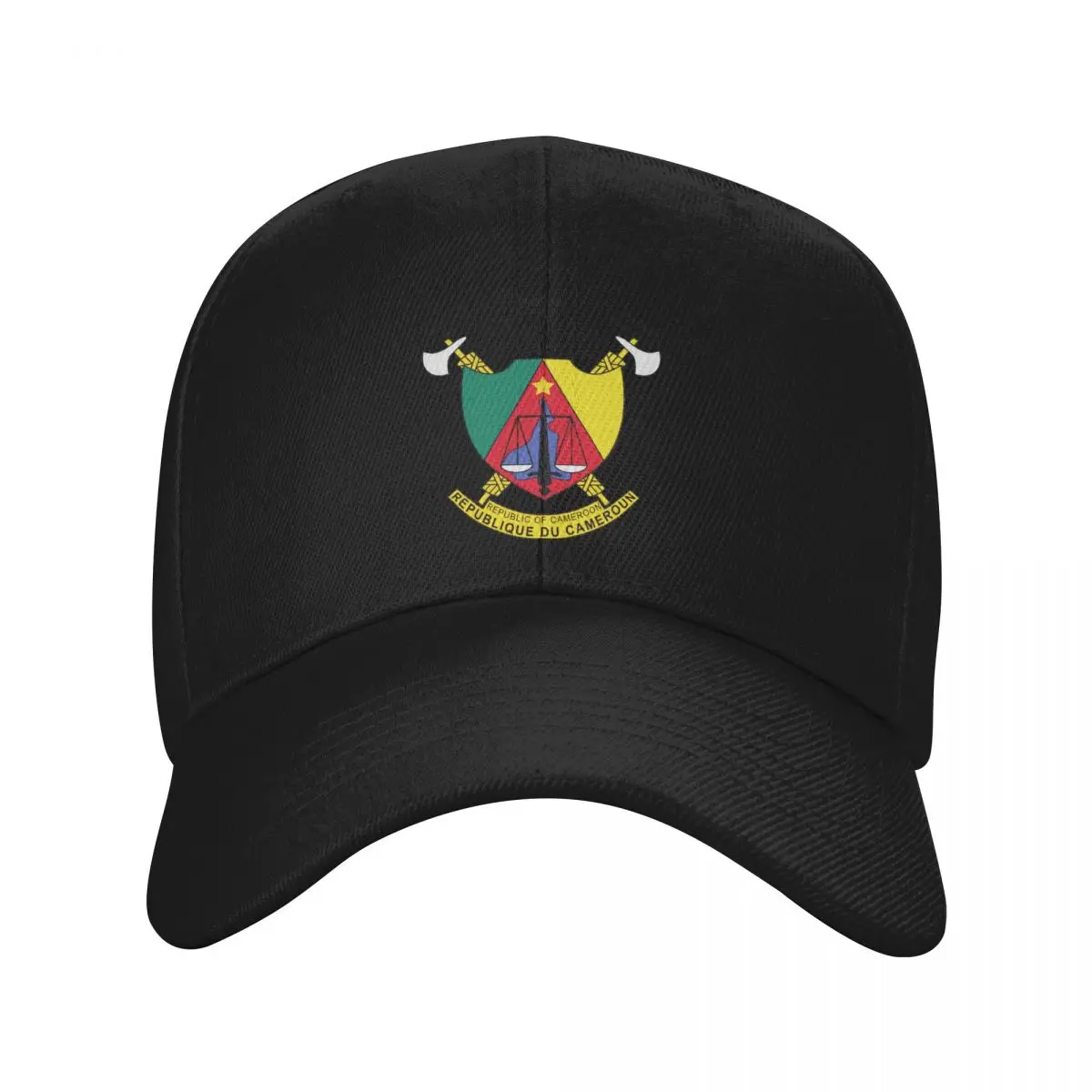 

Custom Coat Of Arms Of Cameroon Baseball Cap Women Men Adjustable Dad Hat Outdoor Snapback Caps