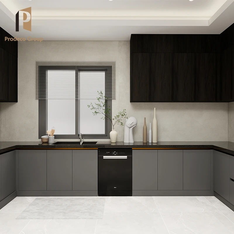 House Smart Melamine Kitchen Cabinet Luxury Modern Kitchen Cabinets
