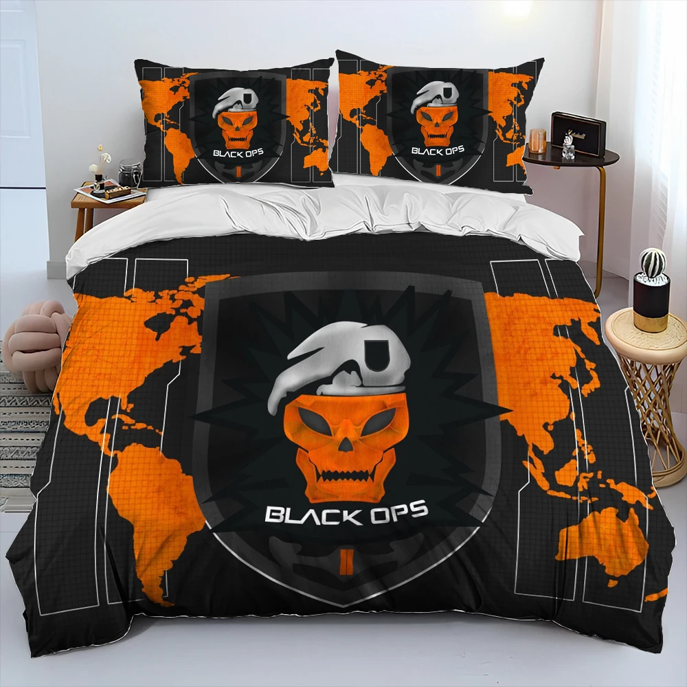 COD Game, Call of Duty ,Gamer Comforter Bedding Set,Duvet Cover Bed Set Quilt Cover Pillowcase,king Queen Size Bedding Set Kids 6