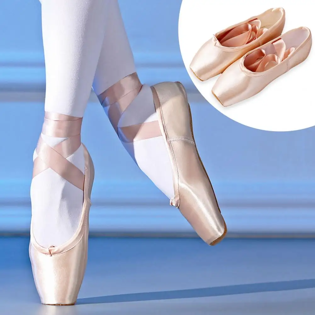 

1 Pair Ballet Shoes Soft Lining Straps Girl Dance Shoes Girls Leather Ballet Slippers For Kindergarten Toddlers Beginner Dancers