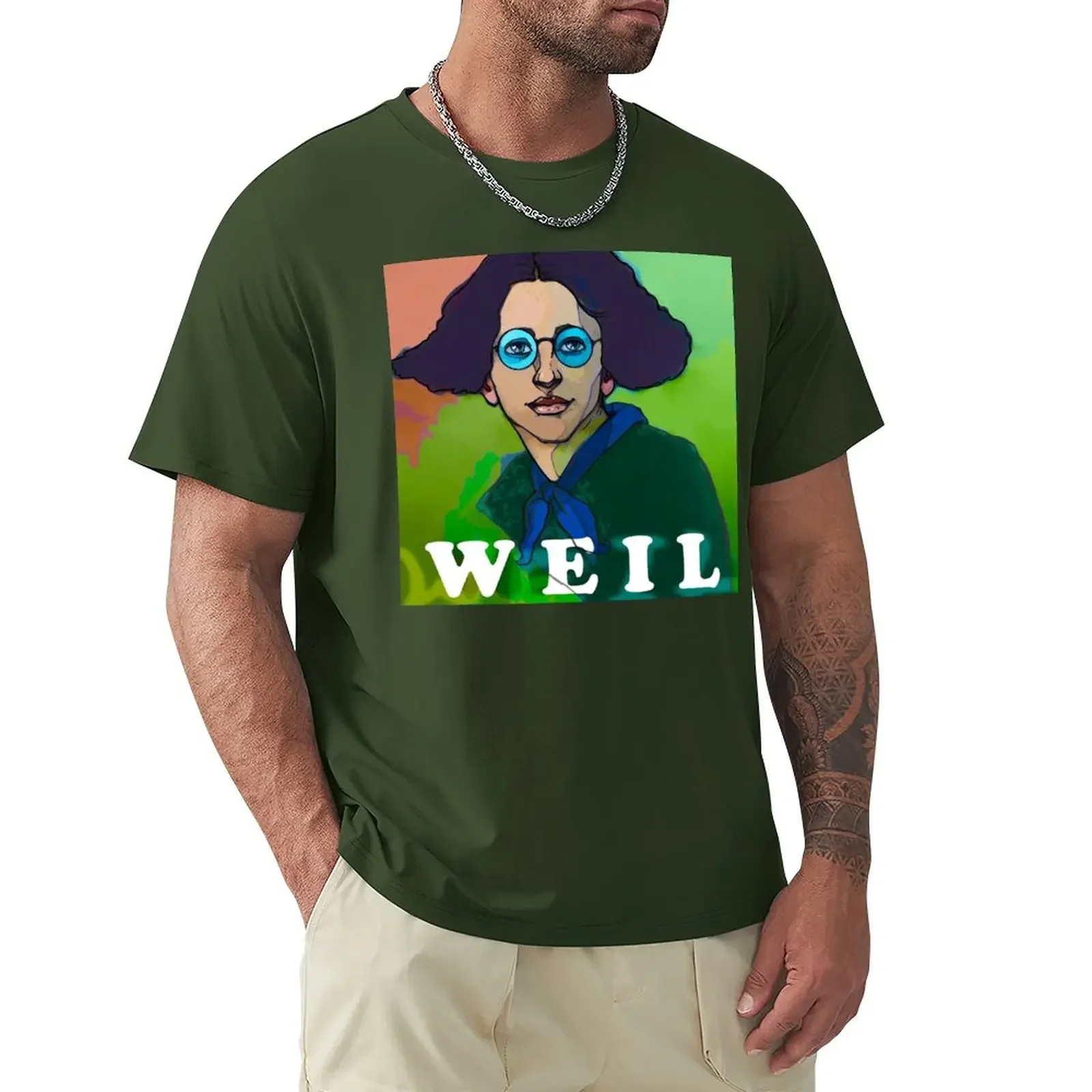 T-Shirt Simon Weil Top Estivi Ad Asciugatura Rapida Abbigliamento Vintage Magliette Nere Semplici Da Uomo