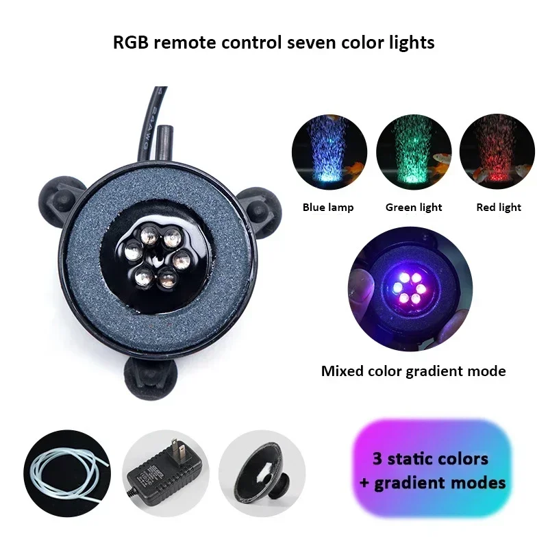 Pawfly 1.8W Aquarium LED Light 7.5 Inch Underwater Fish Tank Light With Timer - 8 Modes, Multi-Colored Submersible Tube Light