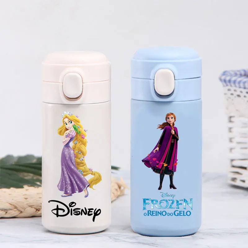 320ml/420ml Disney Princess Thermal Cup Frozen Portable Large Capacity Outdoor Sports Water Cup Drinking Stainless Steel Bottle