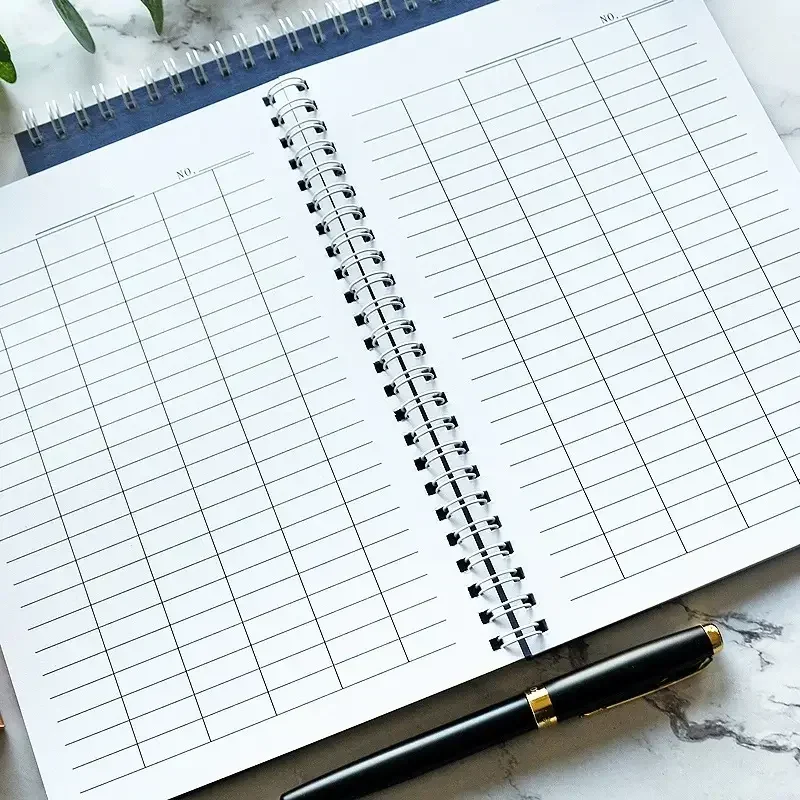 Grid Paper Notebook Notepad Suitable for Time Tracking Accounting Office 100 Pages Inventory Management Ranking A5 Spiral Pads 5