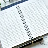 Grid Paper Notebook Notepad Suitable for Time Tracking Accounting Office 100 Pages Inventory Management Ranking A5 Spiral Pads 5