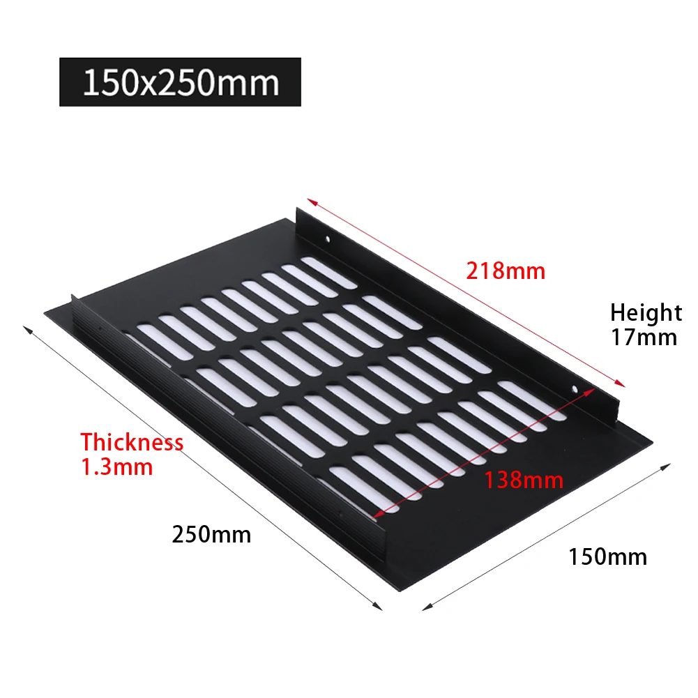 Ventilation Grille Rectangular Cabinet Wardrobe Air Vent Aluminium Ventilation-Cover Multiple Sizes Breathable Air Vent 150mm air vent grille ventilation grille