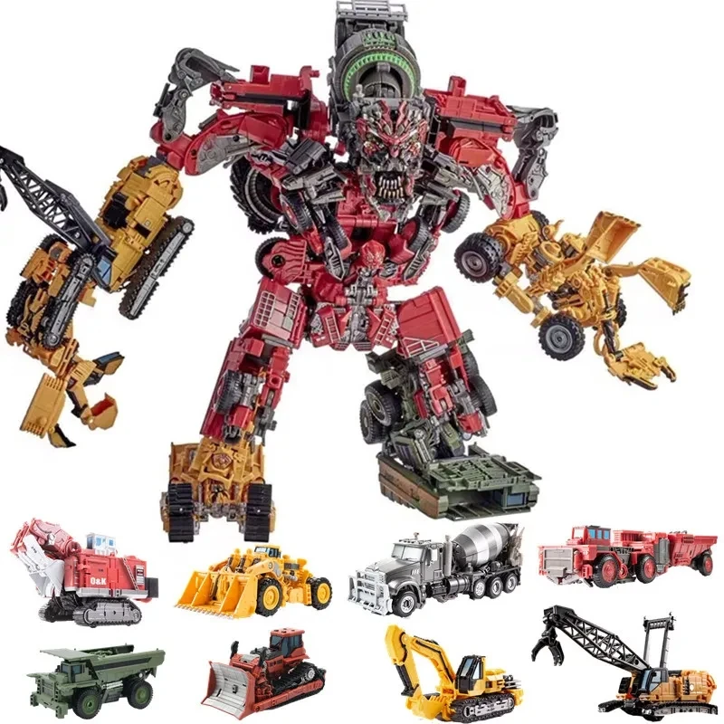 

AOYI Cool 8 IN 1 Oversize Devastator Transformation Toys Boy Anime Hook Action Figures Robot Car Engineering Vehicle Model Kids