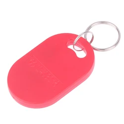 Dual Chip Rewritable RFID Tag - Changeable Keyfob, 125KHZ/13.56MHZ Frequency (Red)