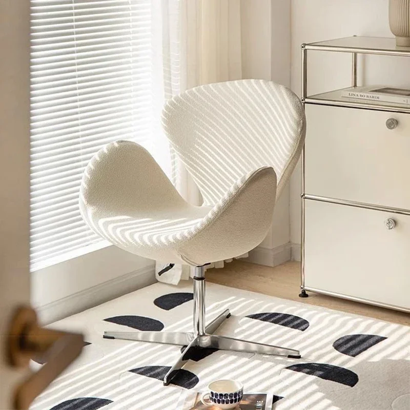 Contemporary Nordic Swan Dining Chair for Modern Home Interiors Swivel Lift Makeup Chair with Nordic Swan Inspired