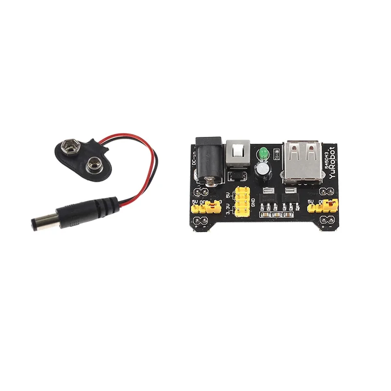 MB102 Breadboard Power Supply Module 830/400 Points Solderless Breadboard Kit 65 Flexible Jumper Wires 3.3V/5V