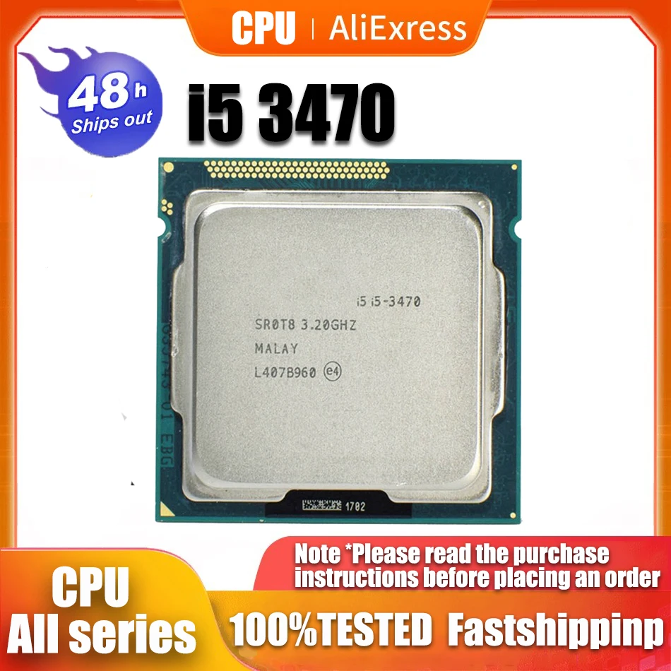 Processore Intel Core I5 3470 Lga 1155 Usato 3.20Ghz 5Gt/S 6Mb L3 Socket 1155 Cpu Quad-Core