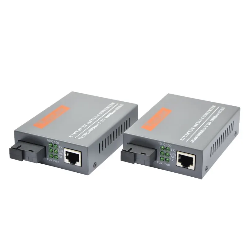 1pari single mode single fiber sc port 20km htb gs 03 a b gigabit fiber optical media converter 1000mbps external power supply 1Pair HTB-GS-03 A&B Gigabit Fiber Optical Media Converter 1000Mbps Single Mode Single Fiber SC Port 20KM External Power Supply