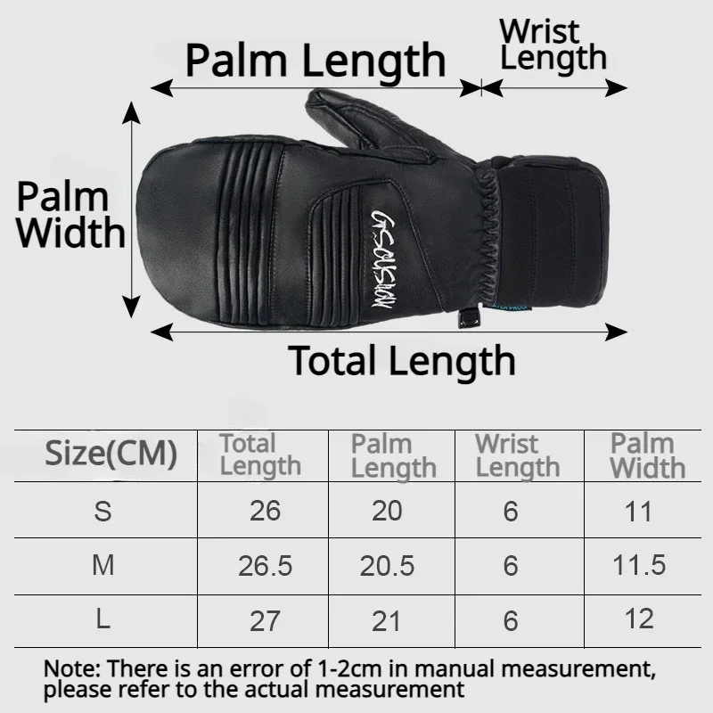 Winter 2025 Adult Skiing Gloves Waterproof Windproof Snow Mittens with Cotton Woman Cycling Warm Glove Man Sport Protective Gear 6