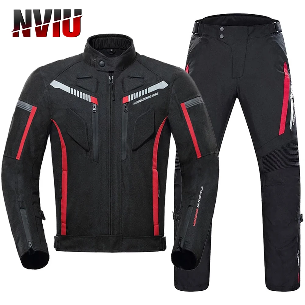 Herobiker Motorjas Waterdicht Motorpak Racejack Bescherming Motorcross Jas Met Afneembaar Biker Jack