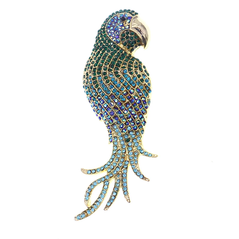 

Gold-Tone Crystal Vintage Style 80mm Parrot Brooch Animal Brooches Pin