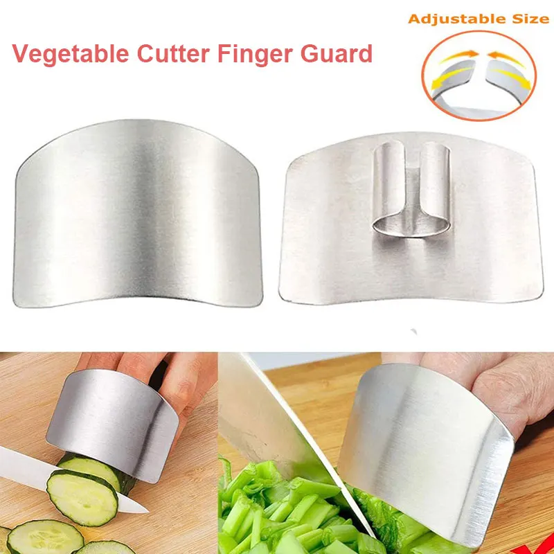 Stainless Steel Finger Anti-cut Finger Guard Protector Gadgets for Hand Safe Easy Cutting Cooking Tools Kitchen Accessories 1Pcs