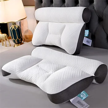 Cuscino ortopedico in cotone con memoria 40X60 cm Cuscini morbidi con memoria a rimbalzo lento Forma ergonomica Rilassa il cervicale per adulti 1