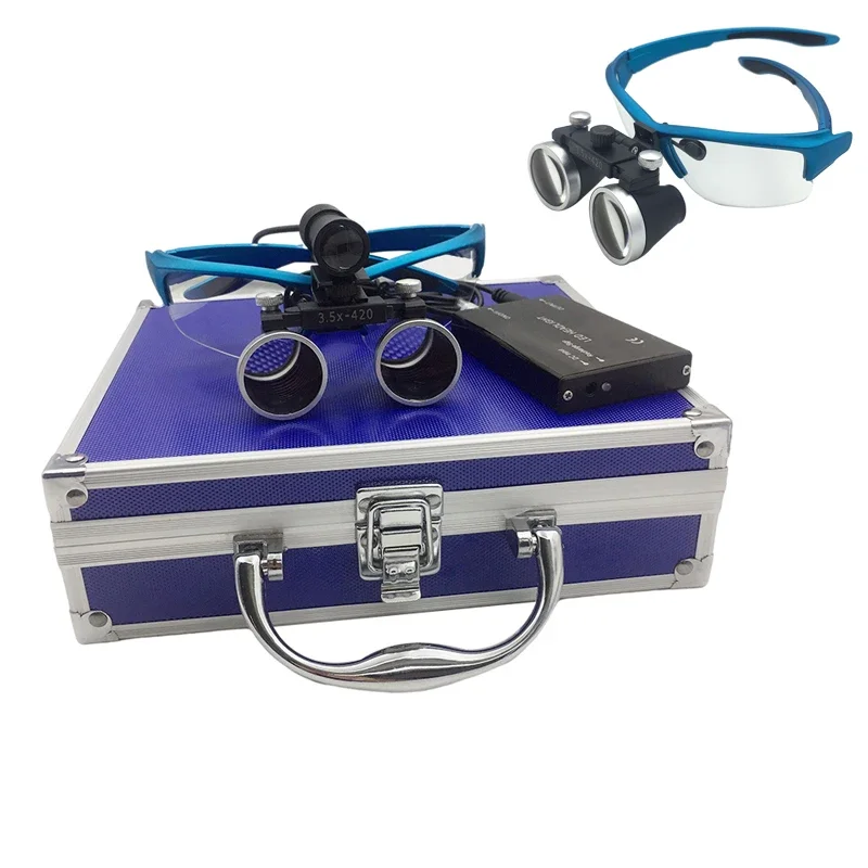 3.5x420mm Binocular Loupes With LED Head Light - Magnifier Glasses For Precision Work - View #4