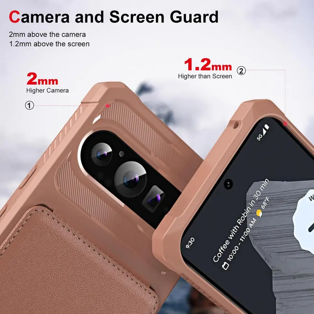 Wallet Phone Case Drop-Proof Cover With Card Holder Magnetic Protective Phone Cover Camera Protection Smartphone Case
