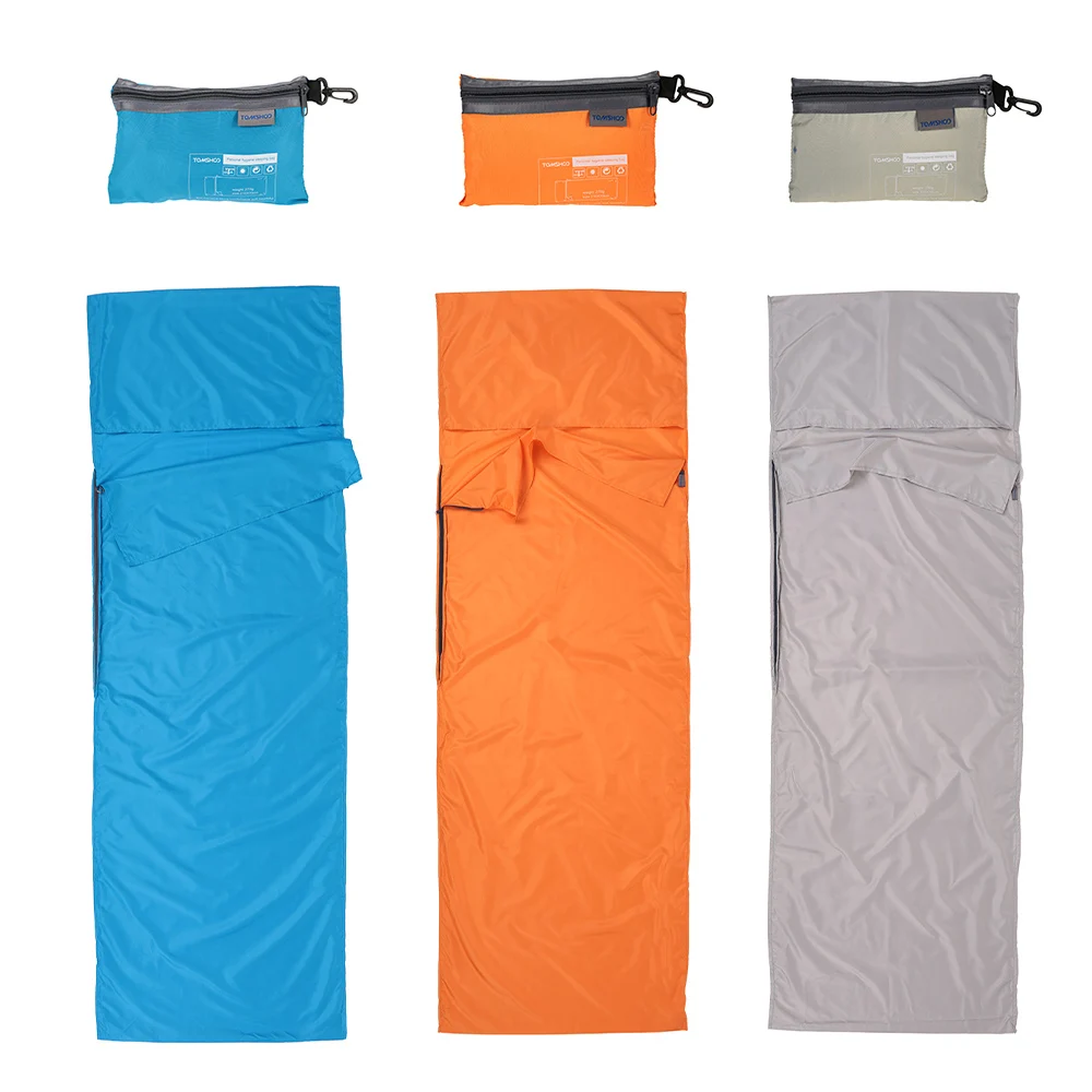 70*210CM Portable Polyester Sleeping Bag Liner with Pillowcase Lightweight Outdoor Travel Camping Hiking Business Trip Hotel