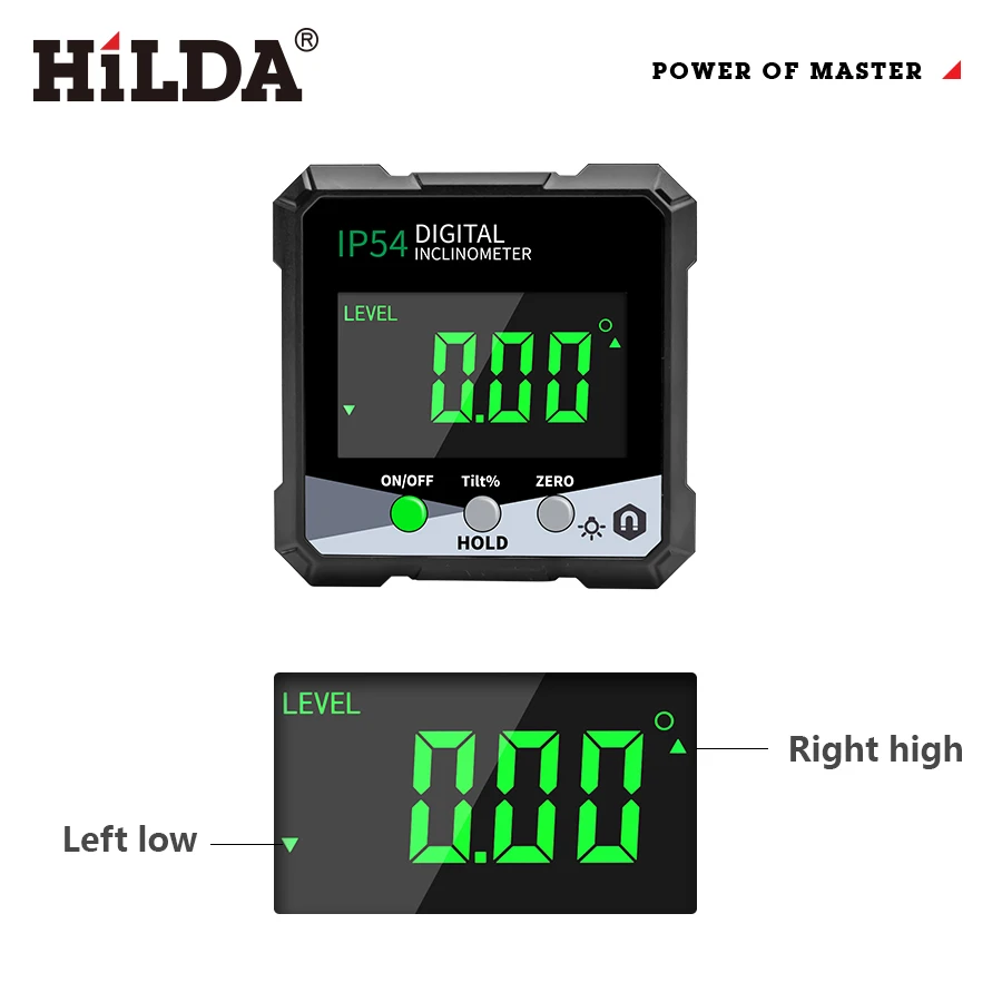Digital Horizontal Angle Meter 360&deg; with Magnetic Base Electronic Universal Bevel Protractor Mini Measuring Digital