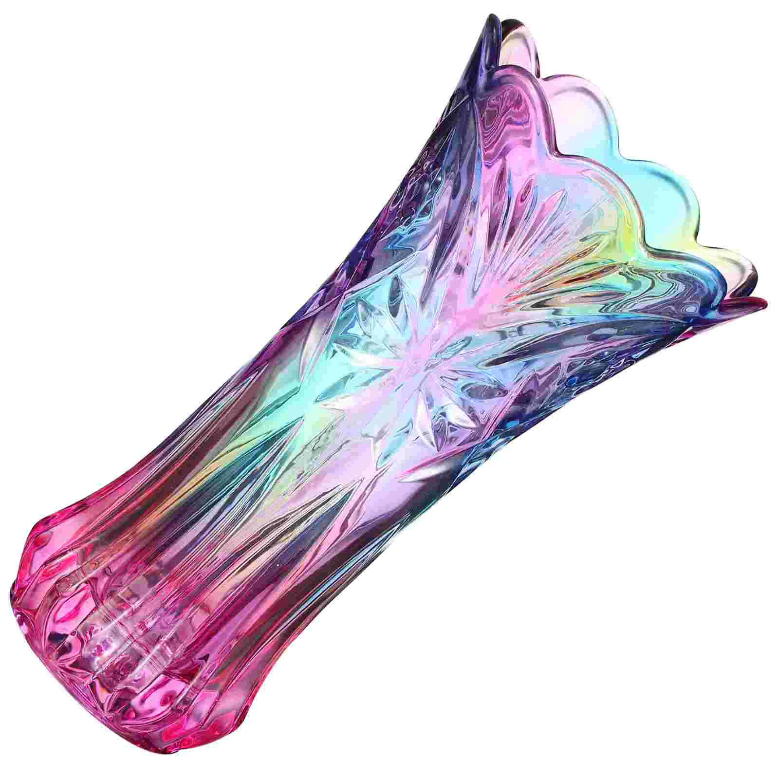 

Artificial Flower Glass Vase Office Home Decor Wedding Table Centerpiece Desktop