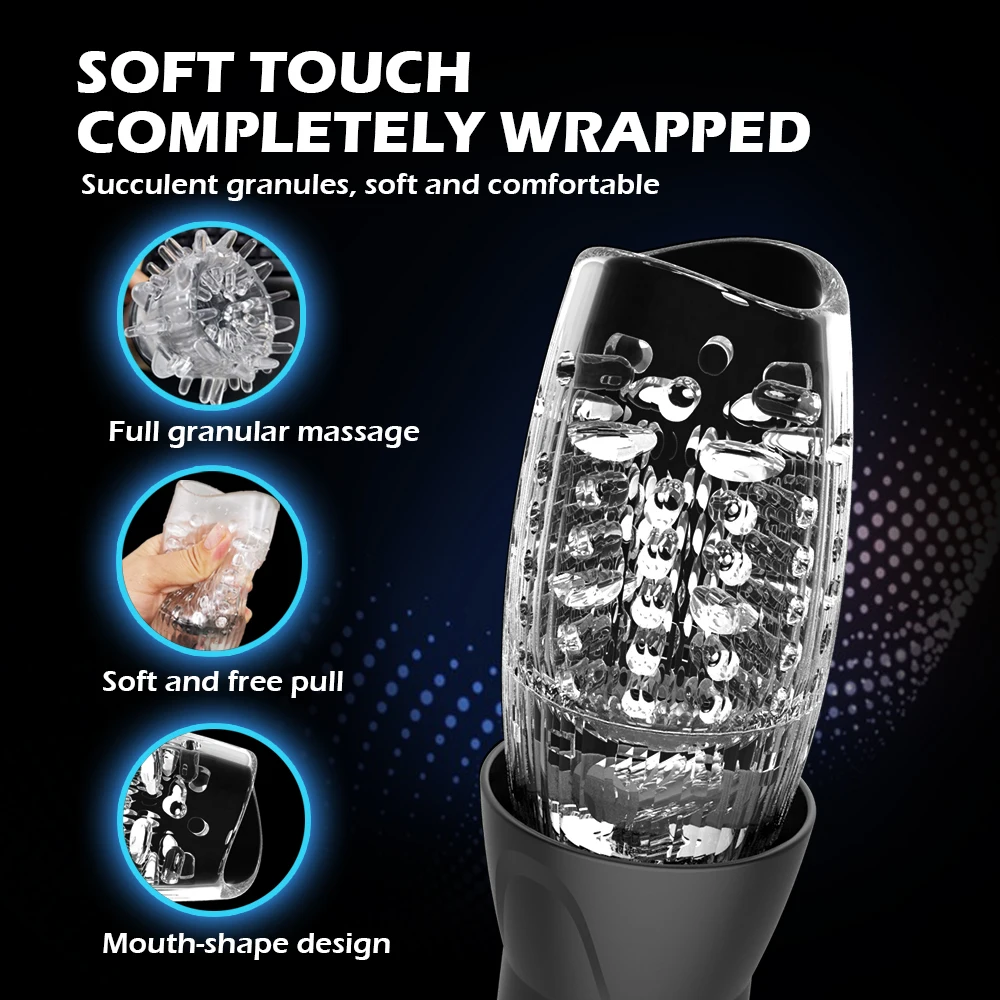 Automatic Electric Piston Rotating Sucker Male Blowjob Masturbator Cup Vagina Dildo Real Oral Vibrator Sex Toys for Men Machine male masturbator male masturbator cup male masturbation aid