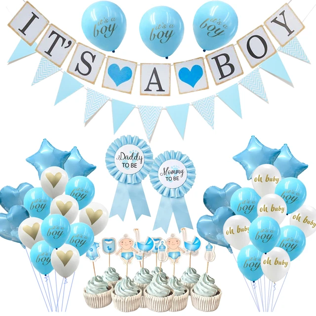 Gender Reveal Party Decoration, Baby Shower Decoration Filles Garcon, Arche  de Ballon Rose et Bleu, Boy or Girl Lettre Bannière, Ballons de Confetti  pour Révélation de Genre Decoration : : Cuisine et