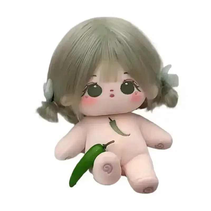 

HOT 20cm Cotton Doll Miliary Strange Cute Fried Hair Doll Non-attribute Nude Baby Suit Baby Girl Children's Toys Gifts Kawaii