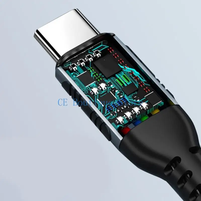50cm에서 200cm까지 100W USB C to USB C 충전 케이블 라인 5A 지원 480Mbps 데이터 다중 기기 호환