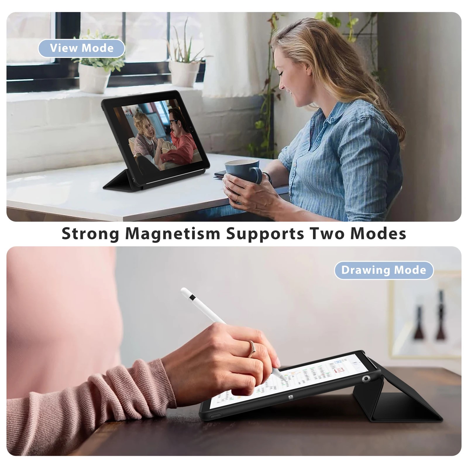 Premium Soft PU Leather iPad Case with Auto Wake/Sleep Function