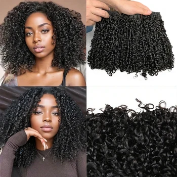 Brazilian Curly Bundle Human Hair Pix Curls Virgin Hair Kinky Curly 12A Grade 100% Unprocessed Remy Jerry Curly Virgin Remy Hair 1