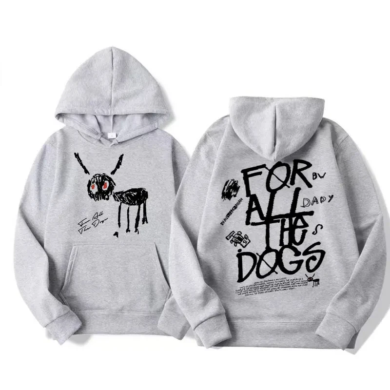 Men Women Fashion Hip Hop Pullovers Sweatshirt Vintage Streetwear Hoodie Rapper Drake New Album for All The Dogs Graphic Hoodies