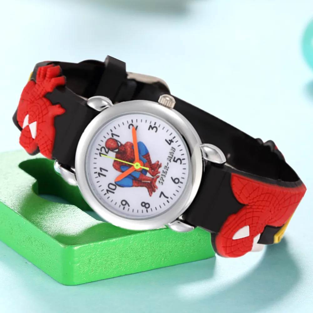 Reloj de cuarzo con dibujos animados en 3D para niños y niñas, cronógrafo sencillo con correa de silicona, informal, regalo divertido, novedad de 2023