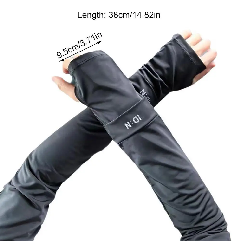 Men Women Sun UV Protection Ice Cool Arm Cover For Cycling Fishing Running-Half Finger Gloves Arm Sleeves Sport Accessory sun protection arm sleeves,arm sleeves,cooling arm sleeves