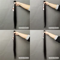 Tissage en lot 100% naturel brut noir naturel lisse, Extensions de cheveux, 10-30 pouces, 50 g/pièce 5