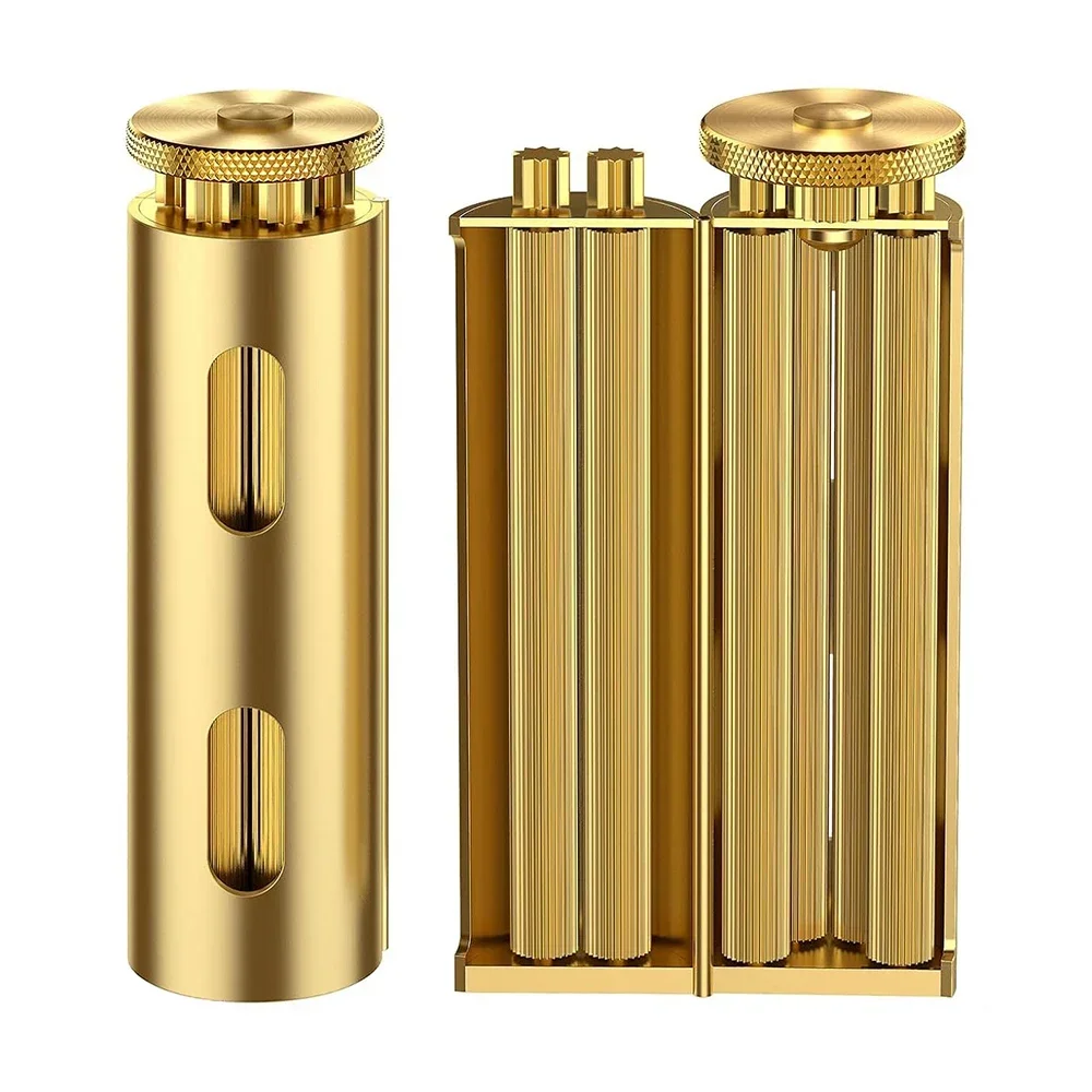 Antique Style Brass Material Manual Mechanical Feeling Tobacco Rolling Machine Retro Nostalgia 70MM 2