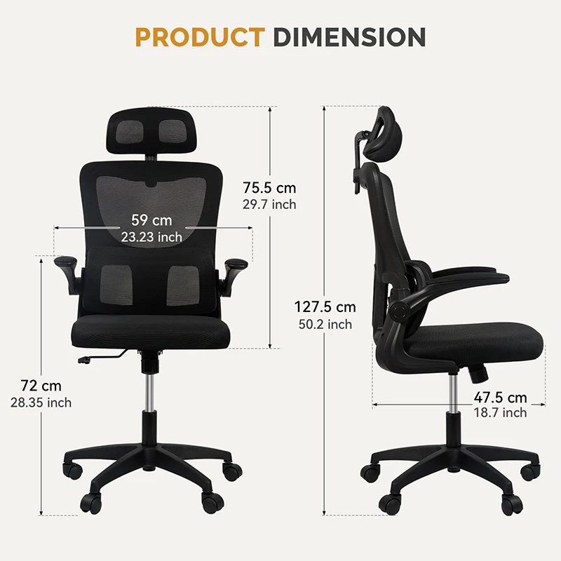 Office Chair Ergonomic High Back Chair Mesh Sliding Gaming Computer Chairs Adjustable Rotating Armchair Commercial Home Furnitur 6