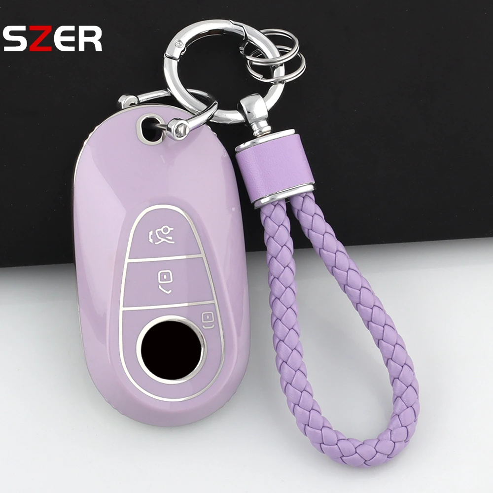 Premium TPU Car Key Protector and Keychain