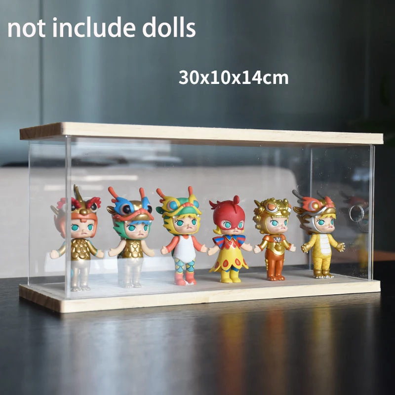ファンコポップフィギュア用の透明なディスプレイケース,収集品,木と