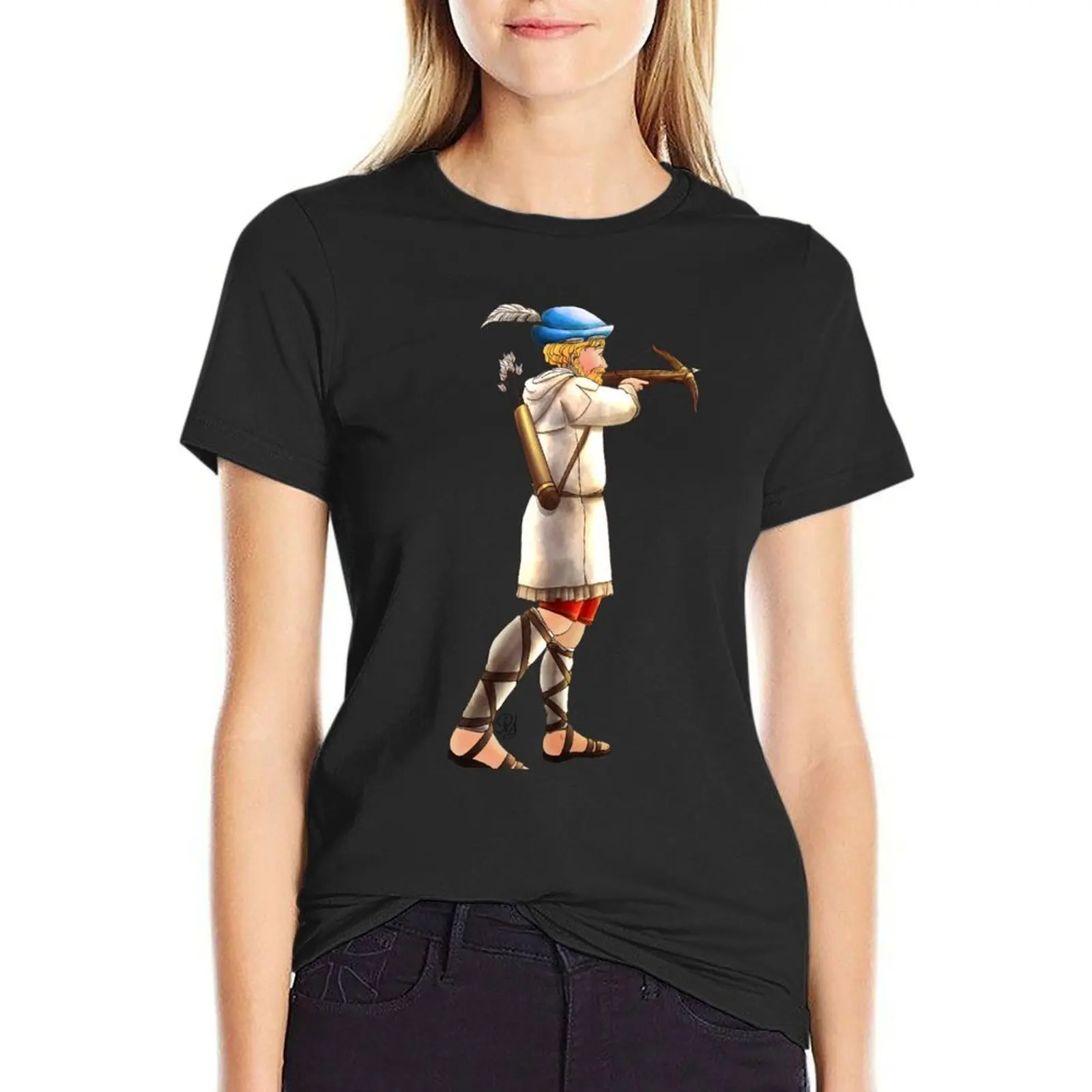 

William Tell T-shirt graphics summer tops female luxury designer clothing Women