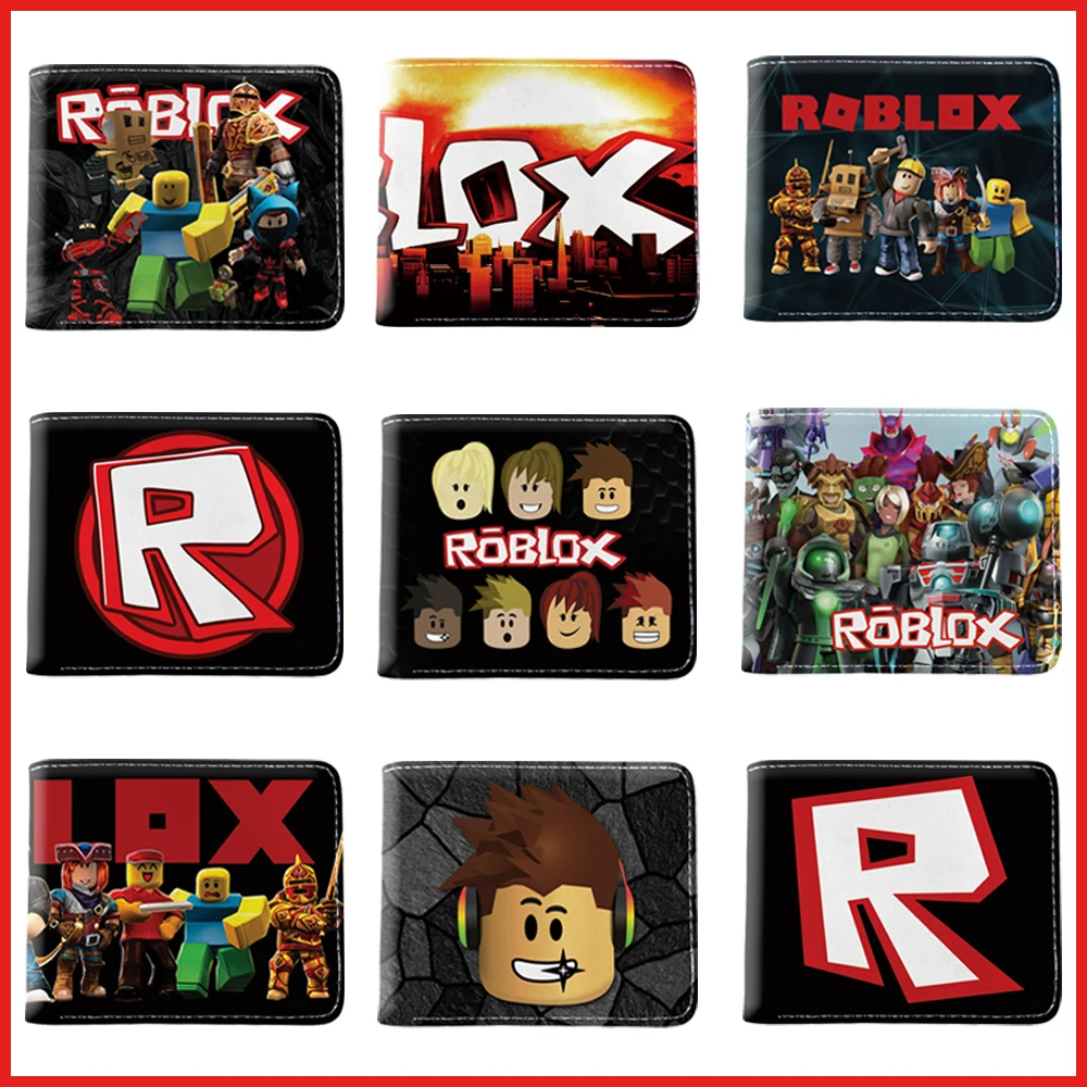 Anime Cartoon Roblox Virtual World Pu Short Magnetic Buckle Half-Fold Wallet Neutral Large-Capacity Coin Purse Christmas Gift images - 6