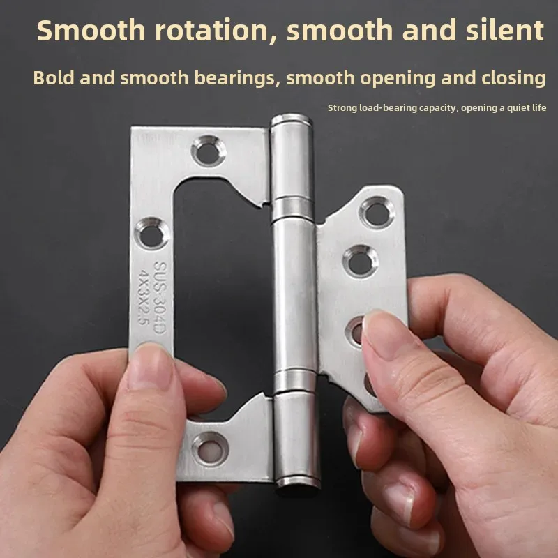 Stainless Steel Hinge Silent Bearing Door Leaf 4 Inch 5 Inch For Wooden Doors No Slotting Required