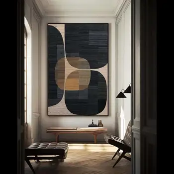 WabiSabi Textured Abstract Canvas Art Print