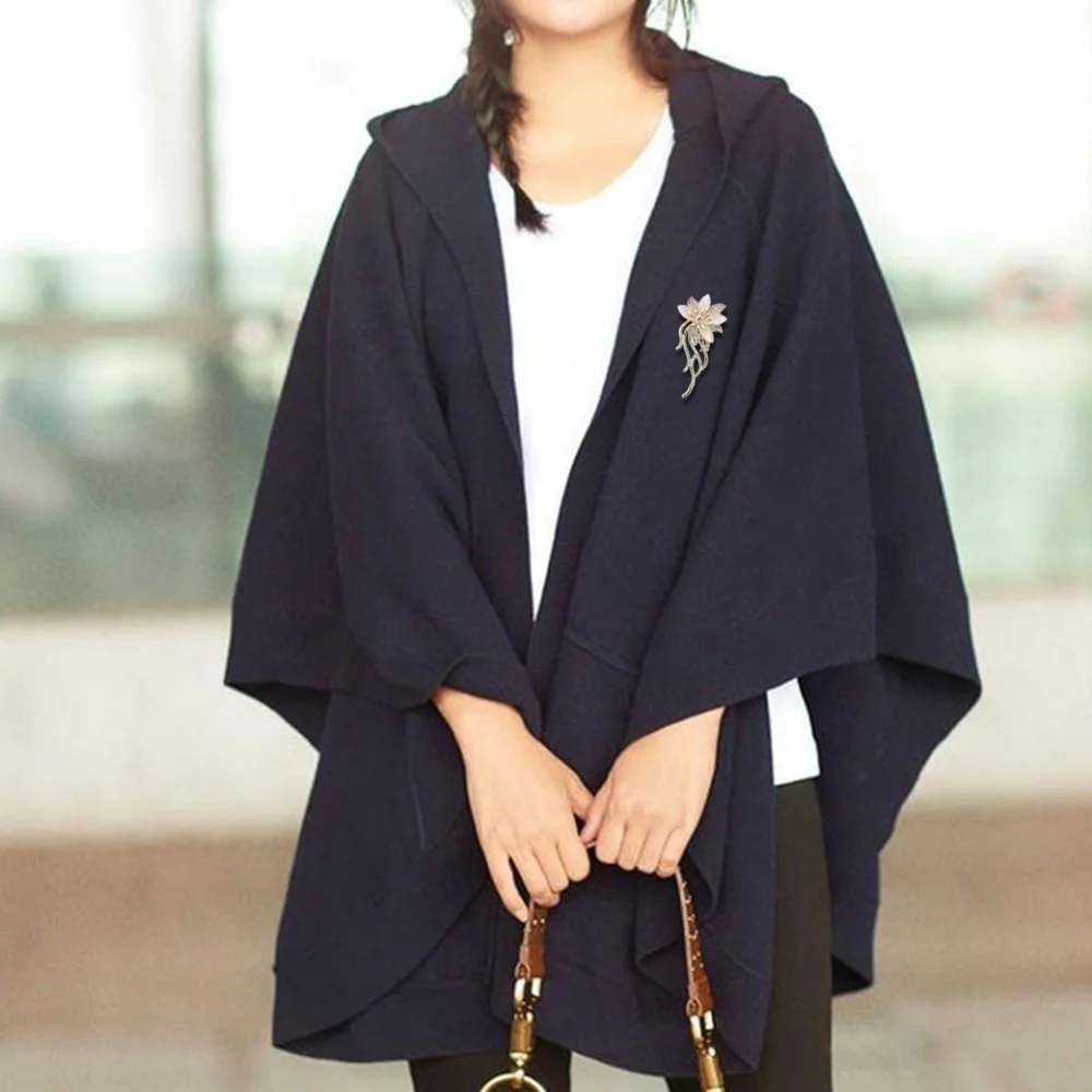 1 Pcs Brooch Rhinestone Flower Brooches For Women Large Brooch Pin Simple Fashion Jewelry Wedding Pin Corsage Accessories